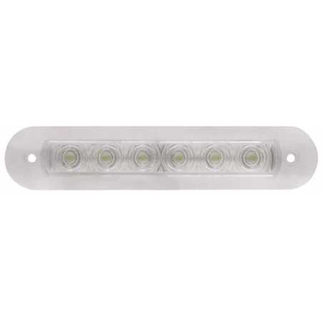 Plafoniera Strip 6 LED 12V 86lm da interno Luce Bianco 140mm