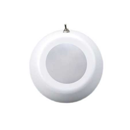 White LED Ceiling Light 12V 2.2W 204lm 3200K 90mm IP67 with Switch