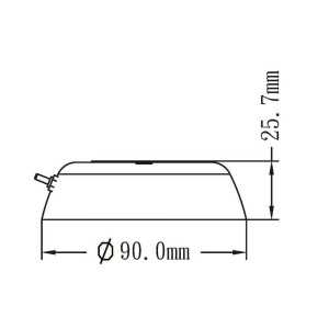 Plafoniera bianca LED 12V 2.2W 204lm 3200K 90mm IP67