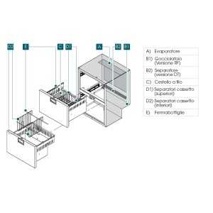 Vitrifrigo DW180 OCX2 RFX Frigorifero + Frigorifero 144lt a cassetto 12-24V Inox VT16006307