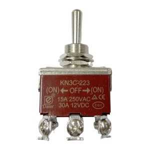 15A ON-OFF-ON 6-Pole Toggle Switch with Self-Return