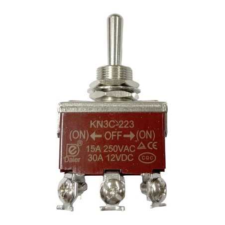 15A ON-OFF-ON 6-Pole Toggle Switch with Self-Return