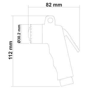 Doccetta a levetta Attacco 1/2 Male Bianco 9003 112x82mm