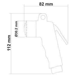 Doccetta a levetta Attacco 1/2 Male Bianco cromato 112x82mm
