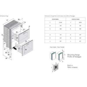 Vitrifrigo DW180 OCX2 BTX IM Congelatore a doppio cassetto Inox con Icemaker 144L 230V