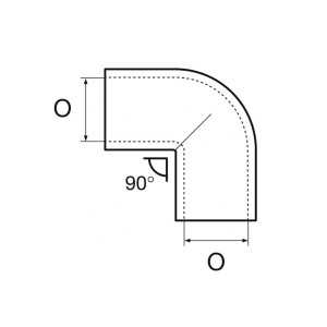 Angolo a 90 in acciaio ino 316 microfuso comprensivo di brugola. per Tubo di Diametro esterno 22mm.