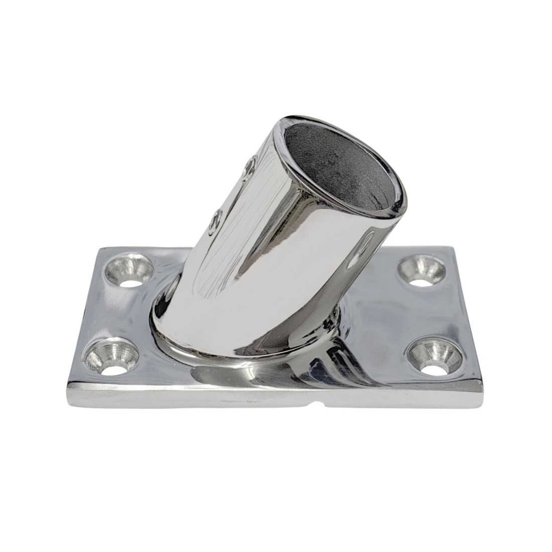 Base rettangolare a 60° Inox AISI 316 22mm