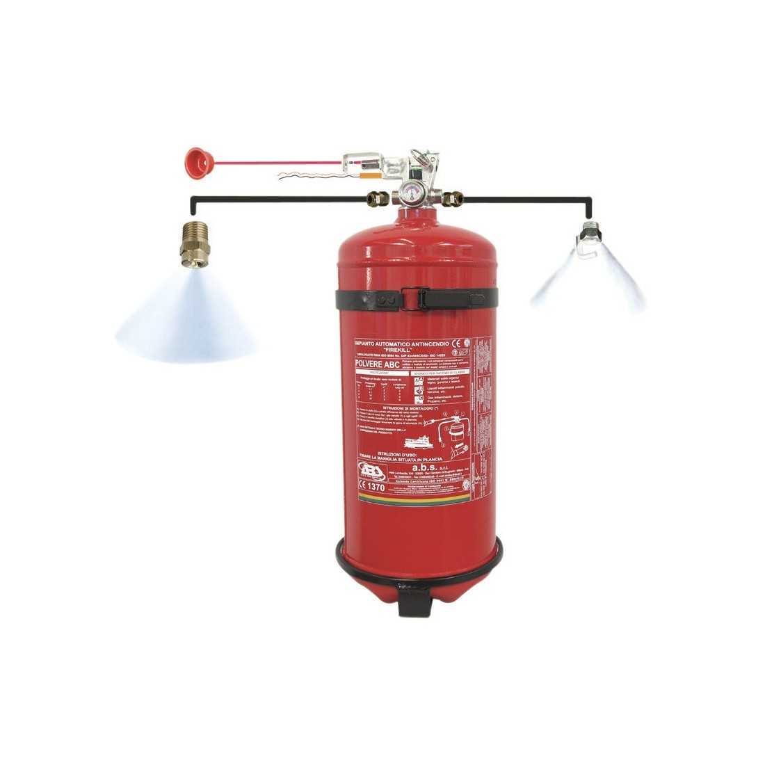 Kit Estintore Automatico Firekill Polvere 12Kg RINA ISO 9094 Certificato EC
