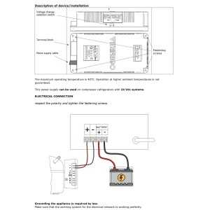 Vitrifrigo Power 300 Alimentatore 24Vdc/300W 115/230Vac Presa Schuko