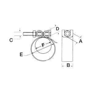 Heavy Duty AISI 316 stainless steel Hose Clamp 65-72mm N44036508245