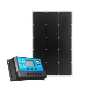 Kit Barca Camper 12V 110W con Regolatore di carica PWM 10A