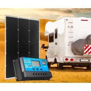 12V 110W Photovoltaic Kit with 12/24V 10A PWM Solar Charger