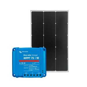 12V 110W Camper Solar Kit with Victron Energy BlueSolar MPPT 10A Regulator and Cable Kit