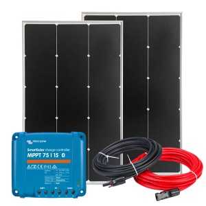 Kit Camper 12V 220W BC + SmartSolar MPPT 15A + Kit Cavi