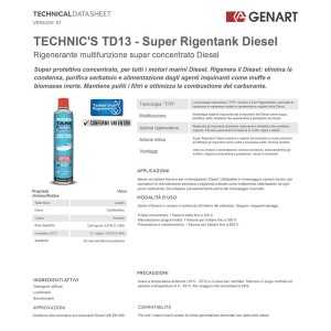 TECHNICS TD13 RIGEN TANK 300ml Concentrated Diesel Regenerator