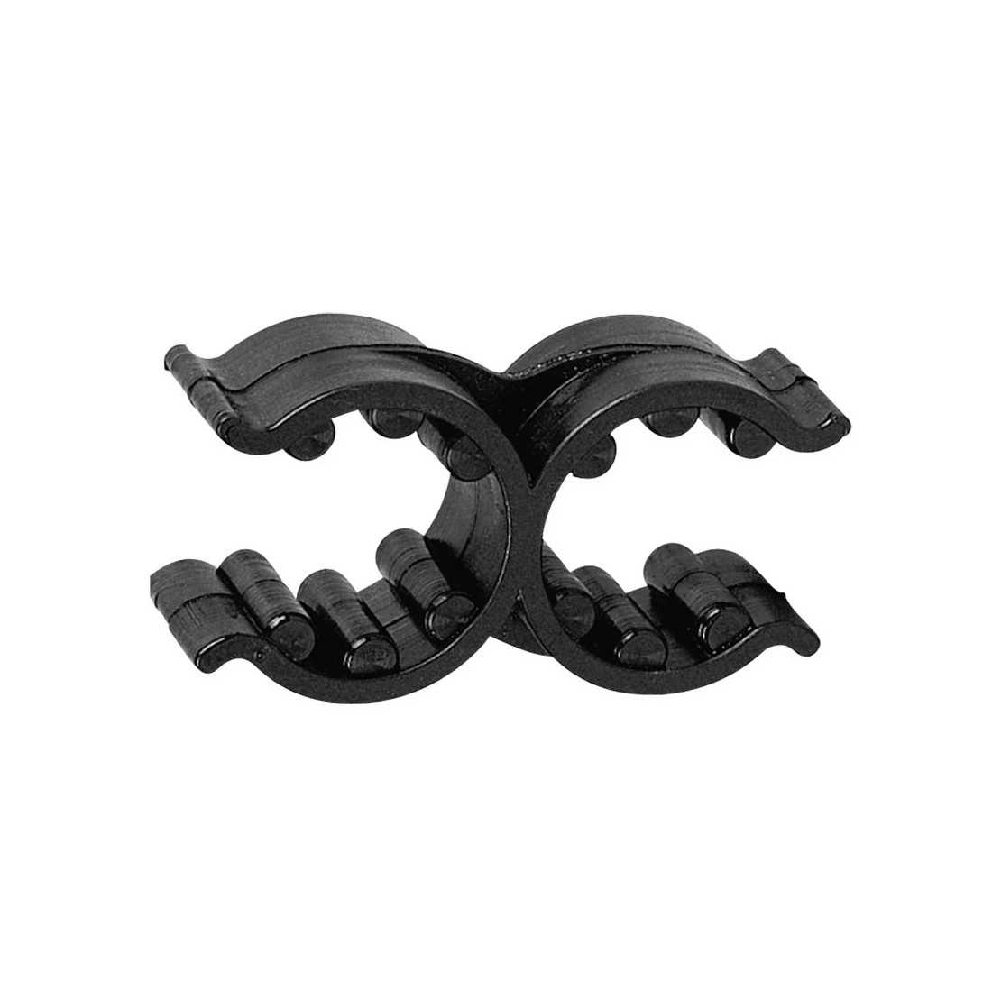 Double Adjustable Plastic Support Clip 18/25mm Black