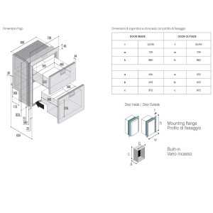Vitrifrigo DW210 OCX2 RFX Stainless Steel Double Drawer Refrigerator 182L 12-24V