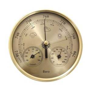 Barometro Termo-Igrometro 128mm Oro per Barca Campeggio Casa