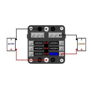 Portafusibili a 6 vie per fusibili lamellari automobilistici con indicatore LED
