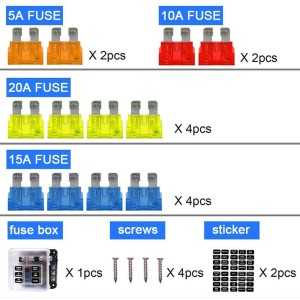 6-way fuse holder for automotive flat fuses with LED display