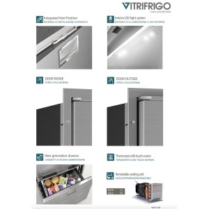 Vitrifrigo Frigorifero 75lt a cassetto inox 12-24V 38W DW70 OCX2 RFX VT16006302