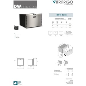 Vitrifrigo DW70 OCX2 BTX IM Congelatore a cassetto + IceMaker 75L 230V
