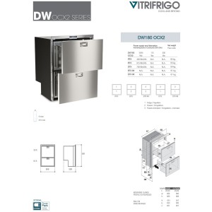 Vitrifrigo DW180 OCX2 BTX Congelatore a doppio cassetto 144L 12-24V