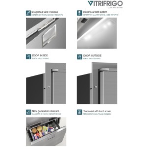 Vitrifrigo DW180 OCX2 BTX IM Congelatore a doppio cassetto + Icemaker 144L 230V