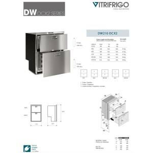 Vitrifrigo DW210 OCX2 DTX Frigo-Freezer a cassetto 182L 12-24V