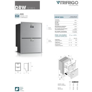 Vitrifrigo DRW180A All-in-One Drawer Dridge-Freezer 150L 12-24V