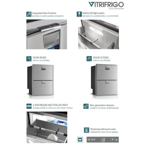 Vitrifrigo DRW70A Frigo-Freezer a cassetto All in One 80L 12-24V