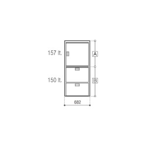Vitrifrigo DRW360A Frigo-Freezer a cassetto doppio + porta singola All in One 307L 12-24V