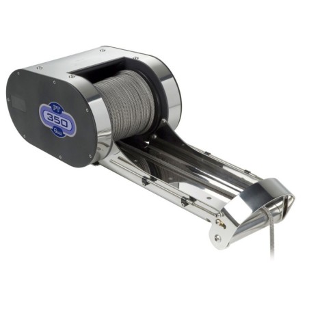 Quick On-deck Windlass Stainless Steel PTR 150W/12V 350Lb with Rope Recovery and bow roller QPT350RBRX