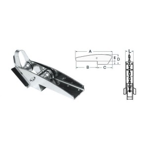 Musone a Ribalta in Inox per Ancore max 20kg 416x230x186mm Puleggia Inox OS0133700-18%