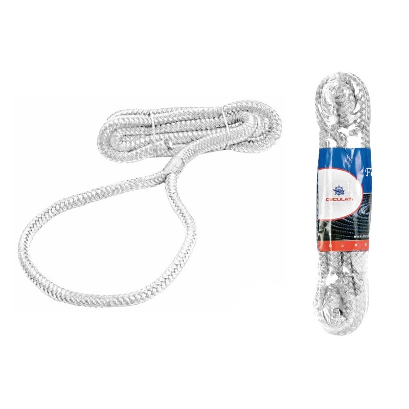 Spliced line with eye for fenders Ø 10mm Length 2mt White OS0644451