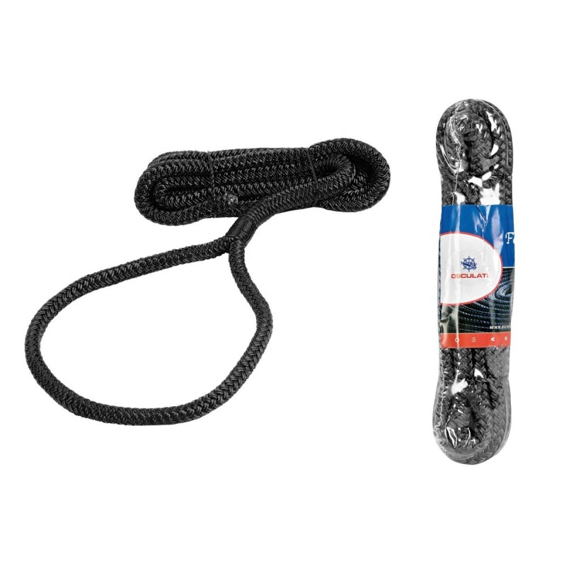 Cima per parabordi impiombata Nera 6mm 1,5mt OS0644454-40%