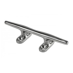 Polished stainless steel belaying cleat 300mm Center distance 8-98x50mm N11102500212