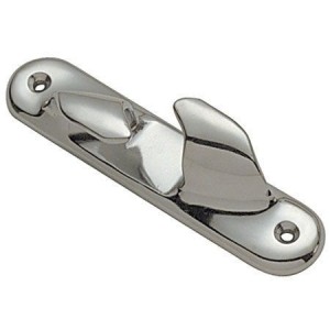 Paired Chrome plated Brass skene chocks 110 x 27mm MT1130011