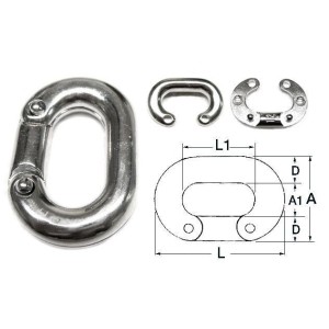 StainleStainless Steel Steel Connecting link for calibrated chain 6mm N12401502132