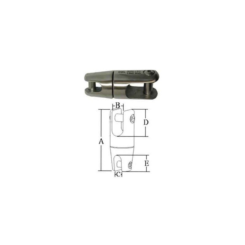 Giunto girevole in acciaio Inox AISI 316 - Catena 12/14mm OS0174012-40%