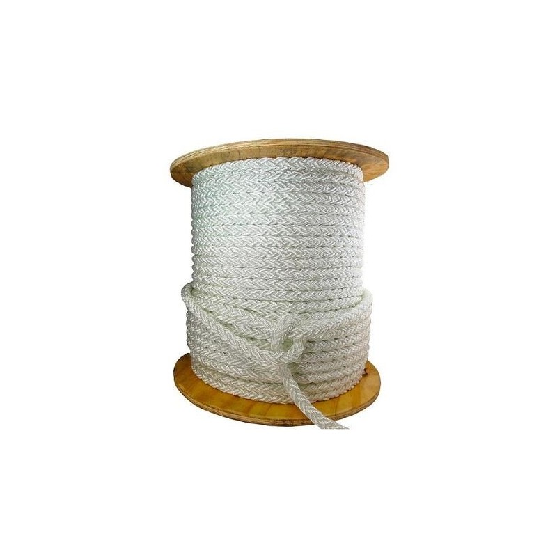 Square Line Mooring Rope 100mt Spool White Ø14mm AM00219195