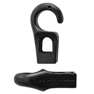 Gancetto terminale in plastica Foro D.6mm Nero N11900600075N-5%