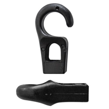 Gancetto terminale in plastica Foro D.6mm Nero N11900600075N-5%