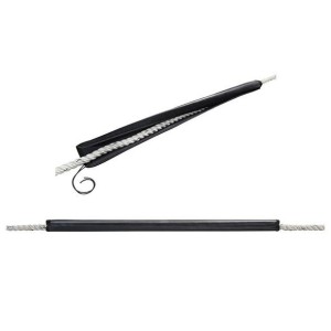 Leather rope chafe guards for ropes Ø 24 - 32mm L.80cm Black OS0645502