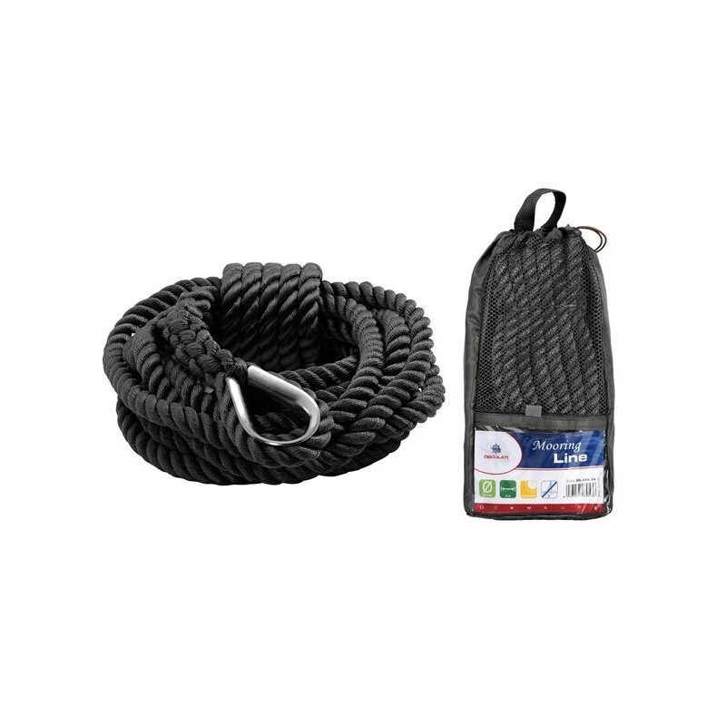 High-strength spliced mooring line Black Ø 14mm Length 8mt OS0644303