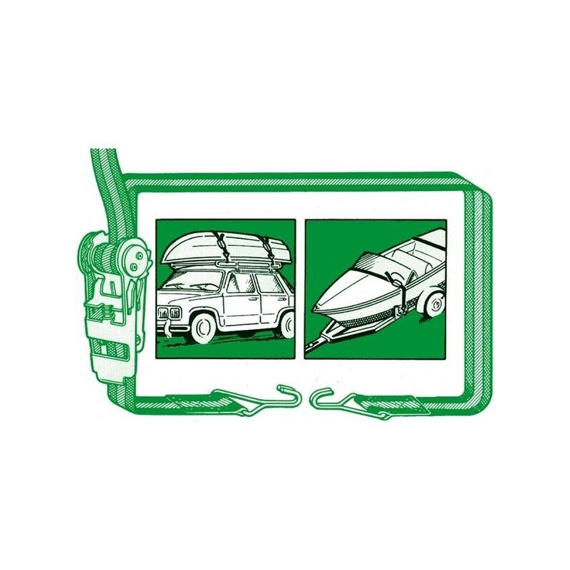 Cinghia in poliestere colorato con ganci e cricchetto 4mt TRC1525450-5%