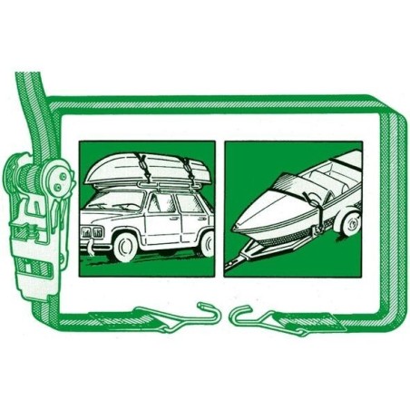 Cinghia in poliestere colorato con ganci e cricchetto 4mt TRC1525450-5%