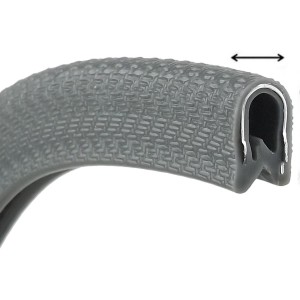 Semi-flexible black PVC strip Black Sold by the metre N10203012860