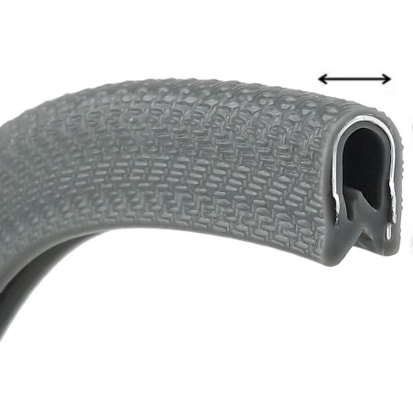 Semi-flexible black PVC strip Black Sold by the metre N10203012860