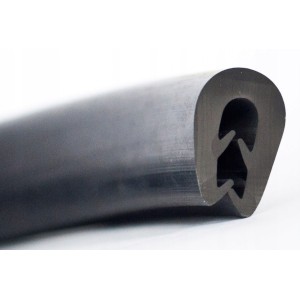 Black PVC profile for trimming fibreglass/wood/metal Black Sold by the metre N10203012875